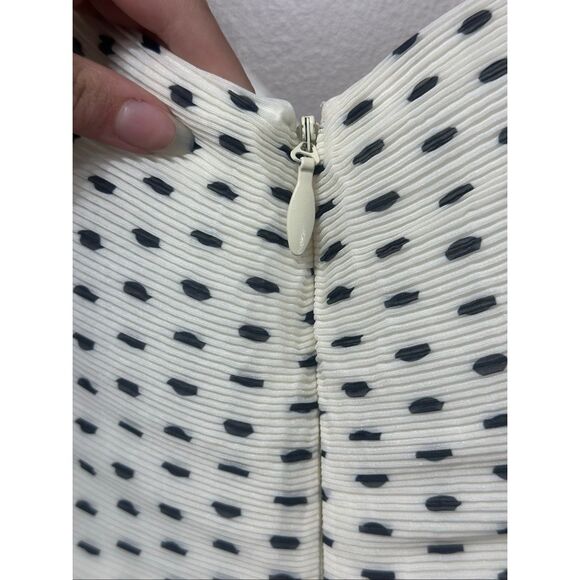 NWT Zimmermann Cream & Black Polka Dot Pleated Swwetheart Mini Dress Women's 0 - Picture 13 of 13